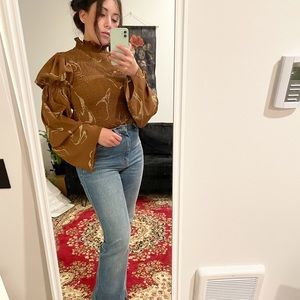 Oak & Fort smocked blouse 🤎